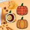 8-Piece Fall Pumpkin Diamond Art Coaster Set with Holder – DIY 5D Autumn Diamond Painting Kit for Adults & Beginners, Acrylic Craft Coasters with Tools Included, Seasonal Home Decor Gift